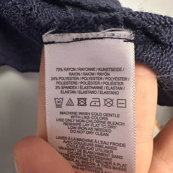 Blue Asymmetrical Oversized Blouse with open back - Picture 3 of 5